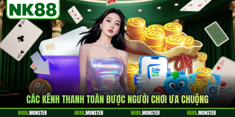 Các kênh thanh toán được người chơi ưa chuộng